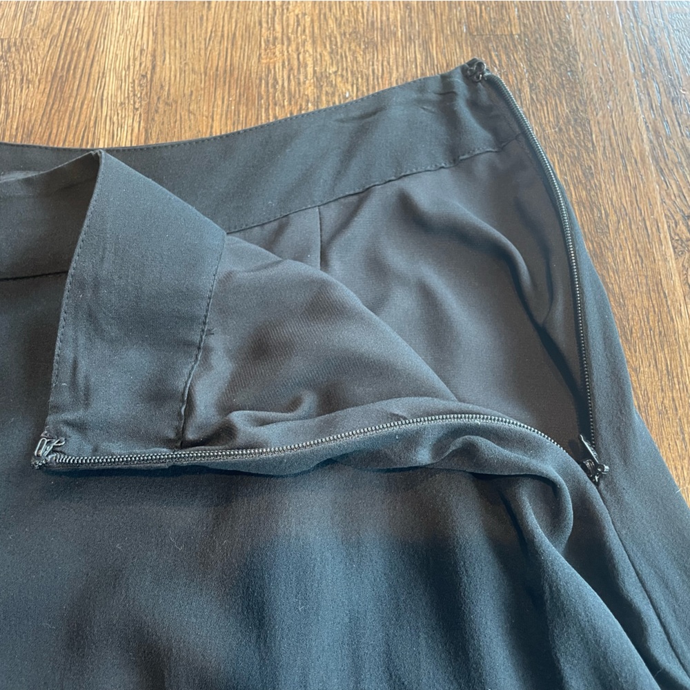 Talbots Black Silk Flower Skirt Whimsical Romantic Boho Size 2 - Picture 6 of 7